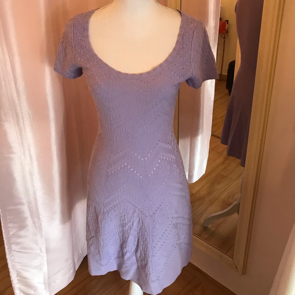 Bebe knit sweater dress in lilac